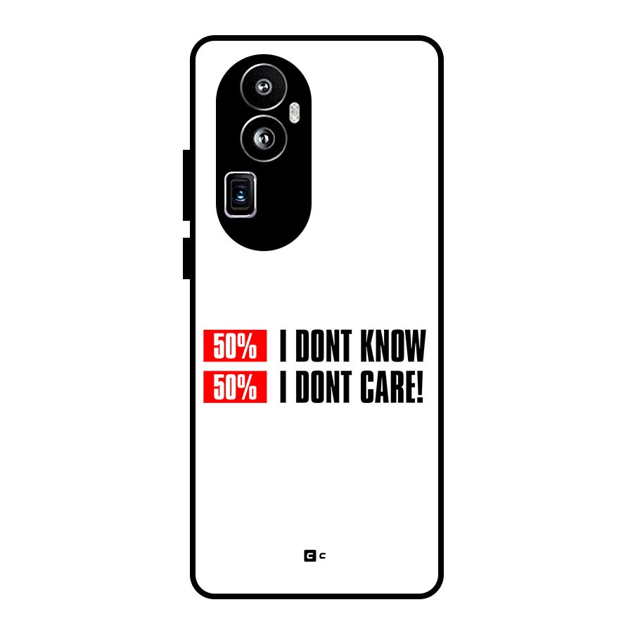 D Dont Know Glass Back Case for Oppo Reno10 Pro Plus