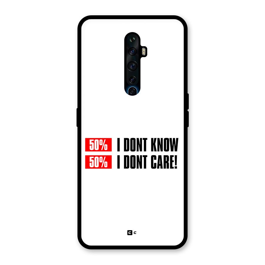 D Dont Know Glass Back Case for Oppo Reno2 Z