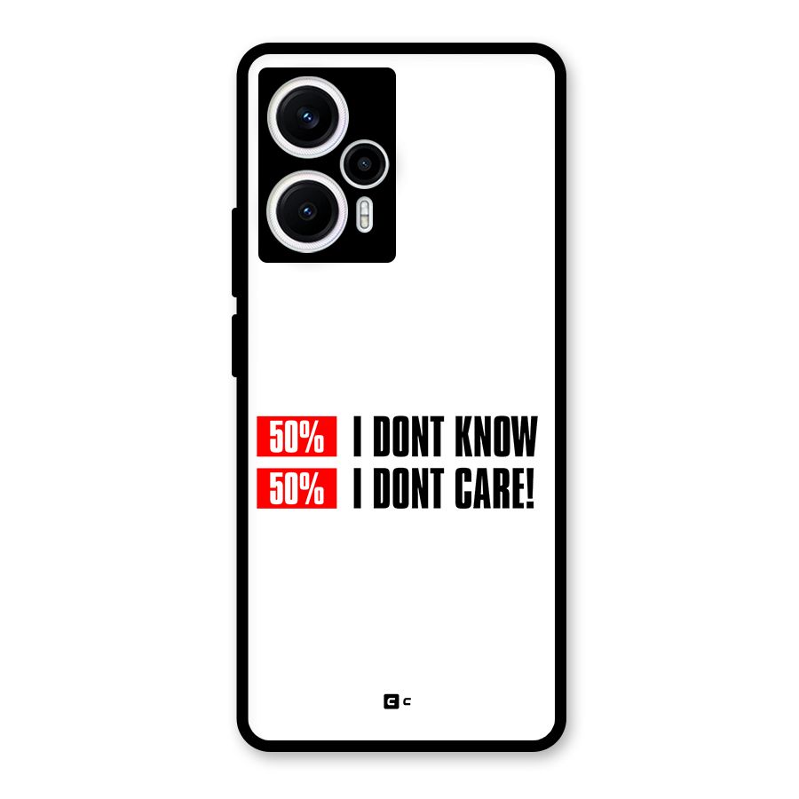 D Dont Know Glass Back Case for Poco F5