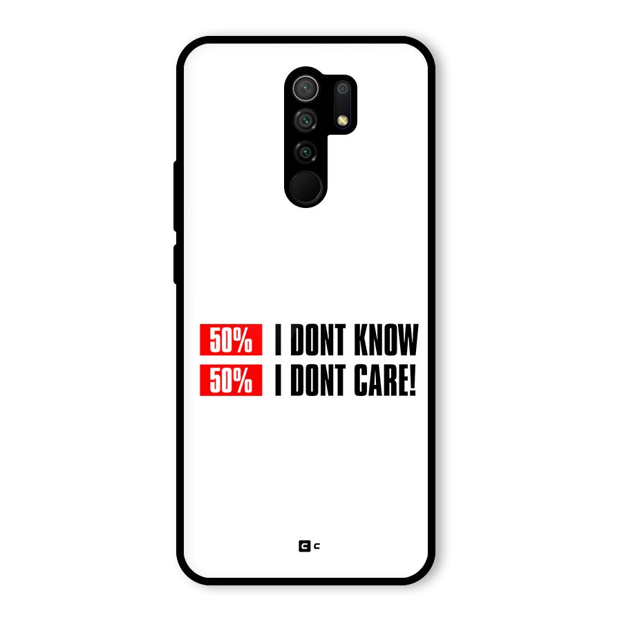 D Dont Know Glass Back Case for Poco M2