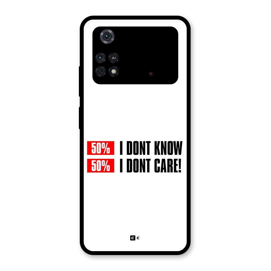 D Dont Know Glass Back Case for Poco M4 Pro 4G