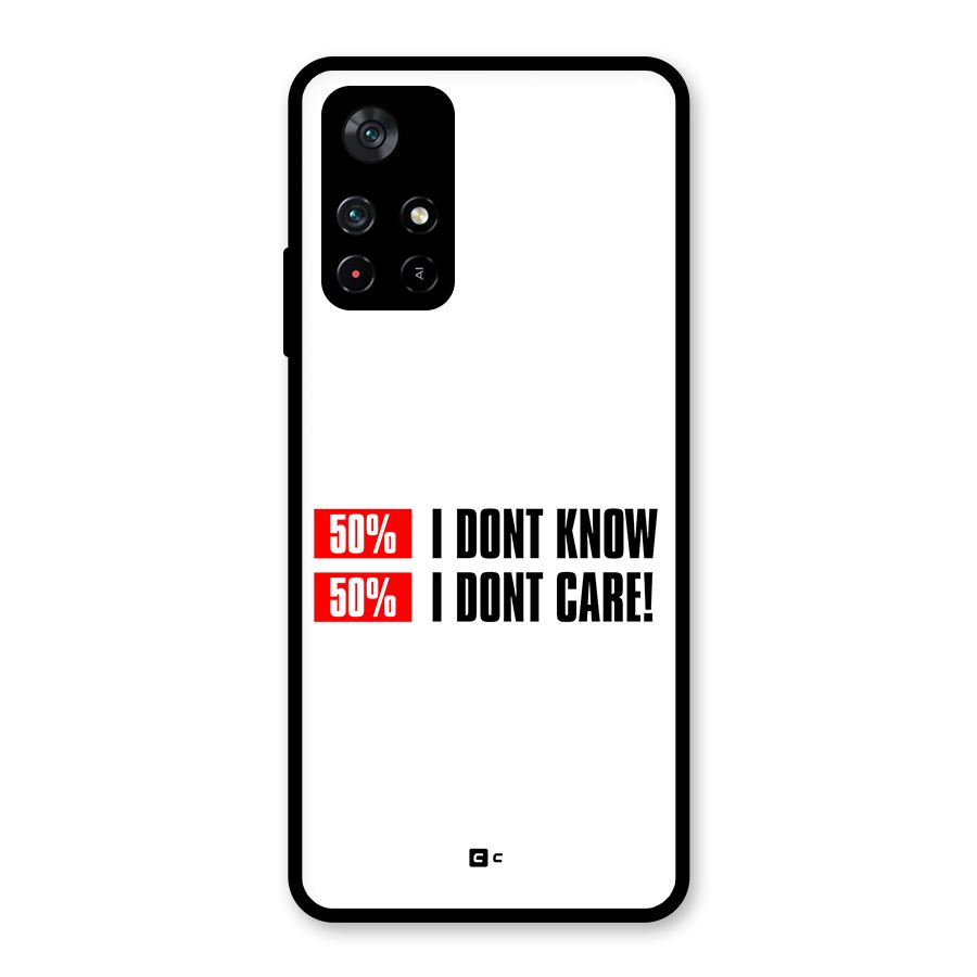 D Dont Know Glass Back Case for Poco M4 Pro 5G