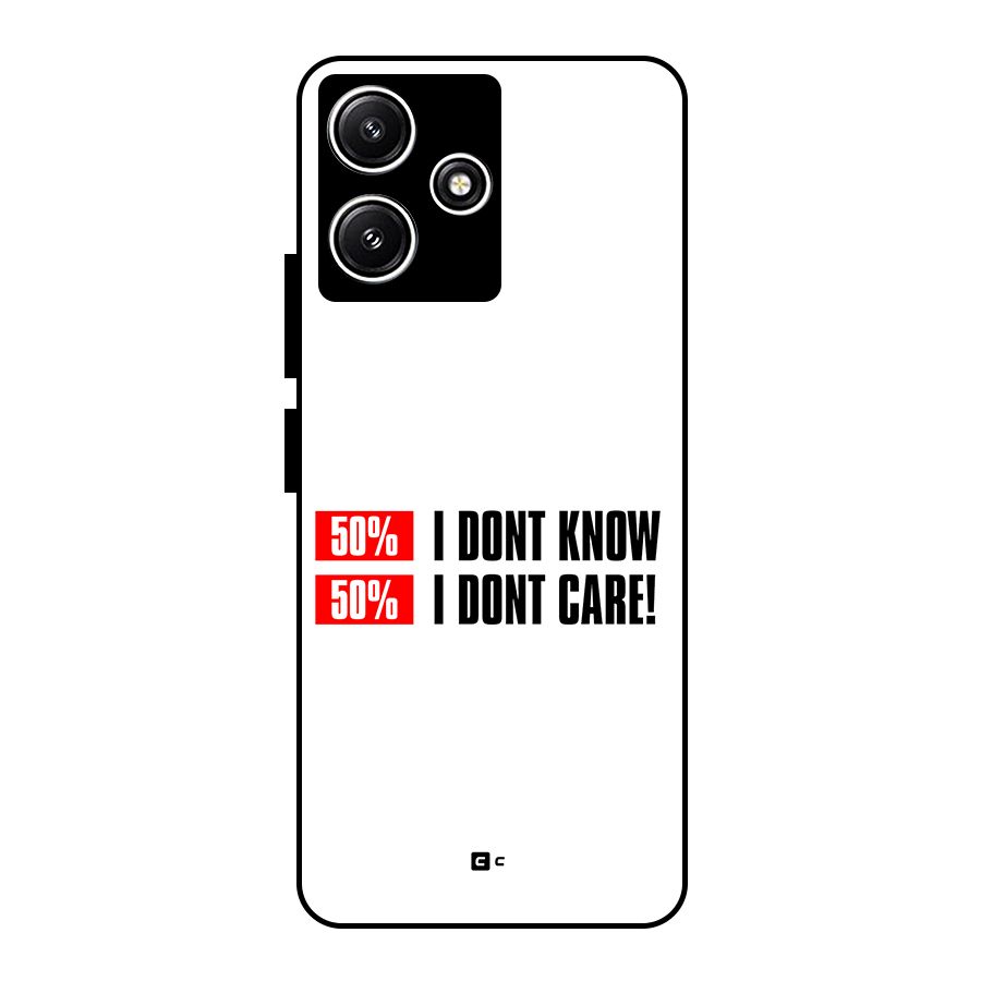 D Dont Know Glass Back Case for Poco M6 Pro