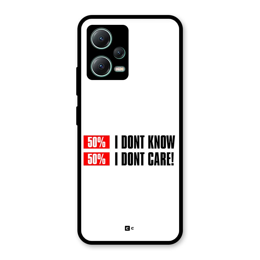 D Dont Know Glass Back Case for Poco X5