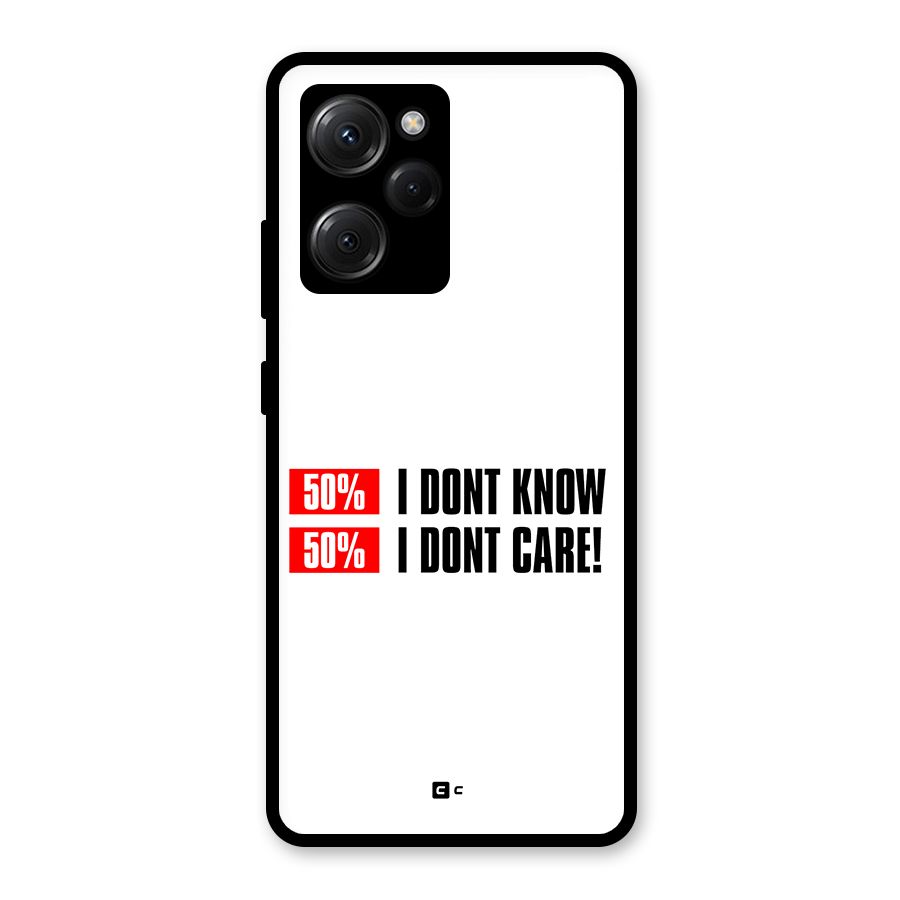 D Dont Know Glass Back Case for Poco X5 Pro