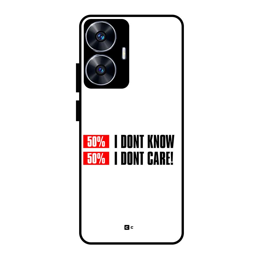 D Dont Know Glass Back Case for Realme Narzo N55
