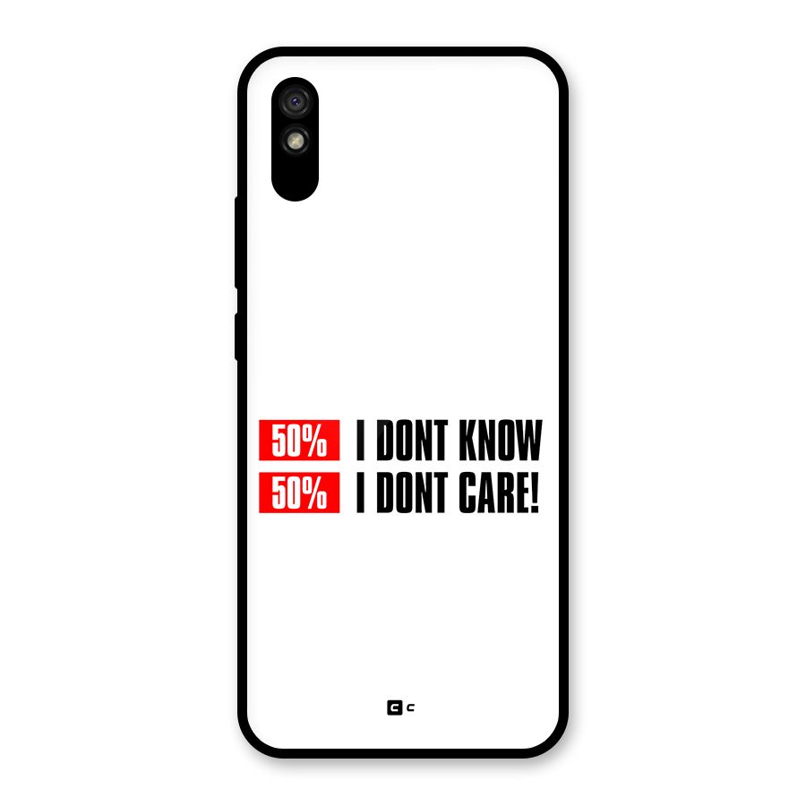 D Dont Know Glass Back Case for Redmi 9A