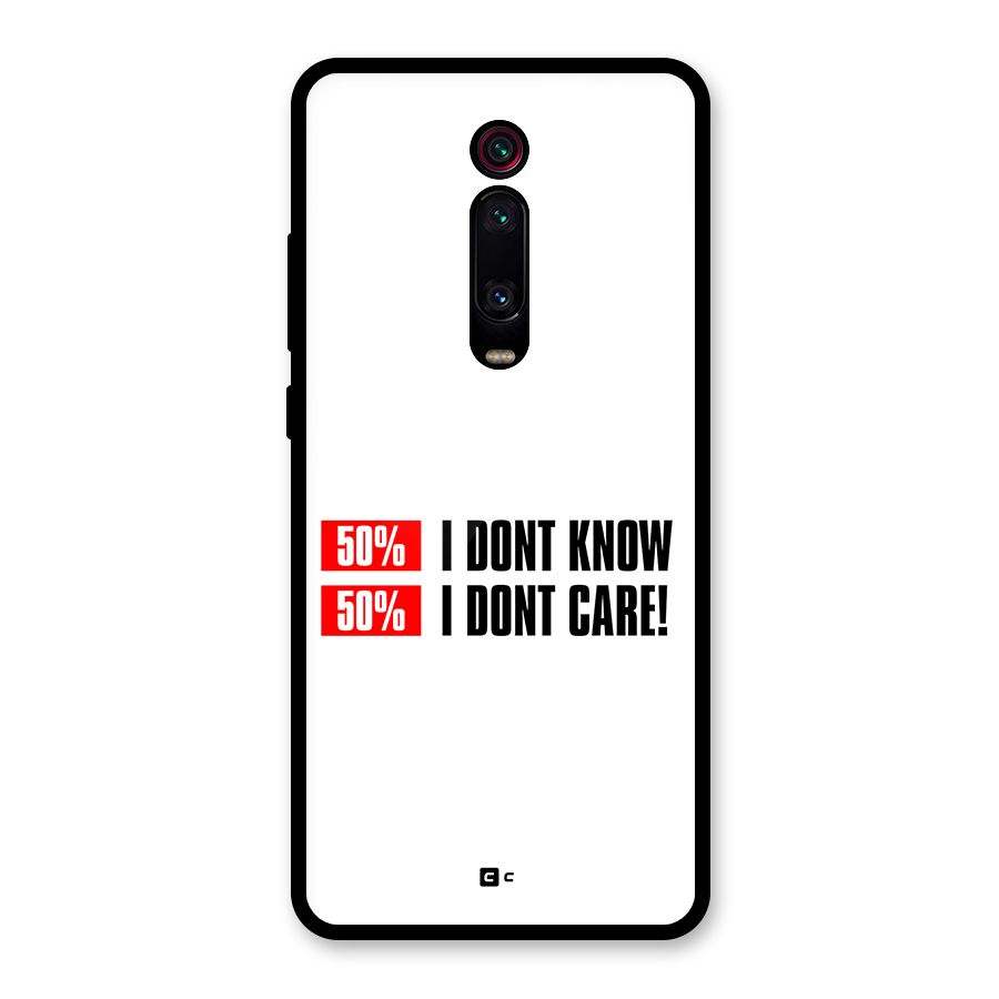 D Dont Know Glass Back Case for Redmi K20