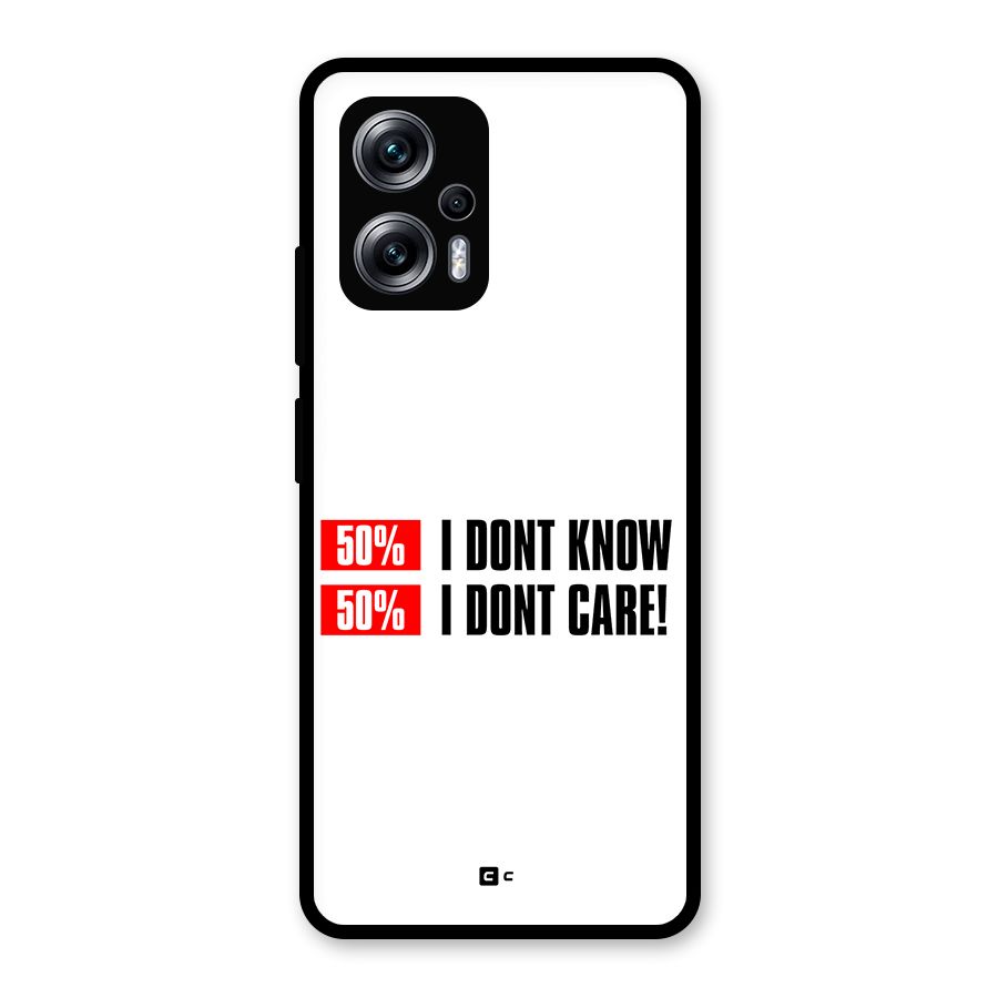 D Dont Know Glass Back Case for Redmi K50i