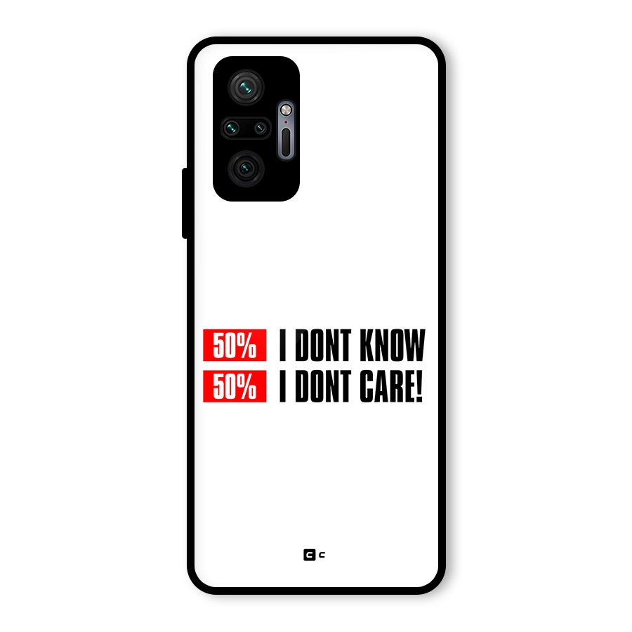 D Dont Know Glass Back Case for Redmi Note 10 Pro Max