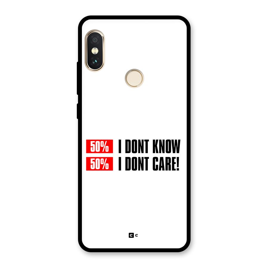 D Dont Know Glass Back Case for Redmi Note 5 Pro