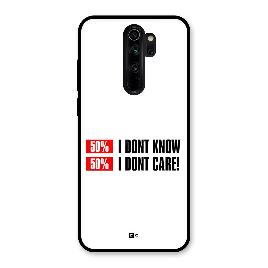 D Dont Know Glass Back Case for Redmi Note 8 Pro