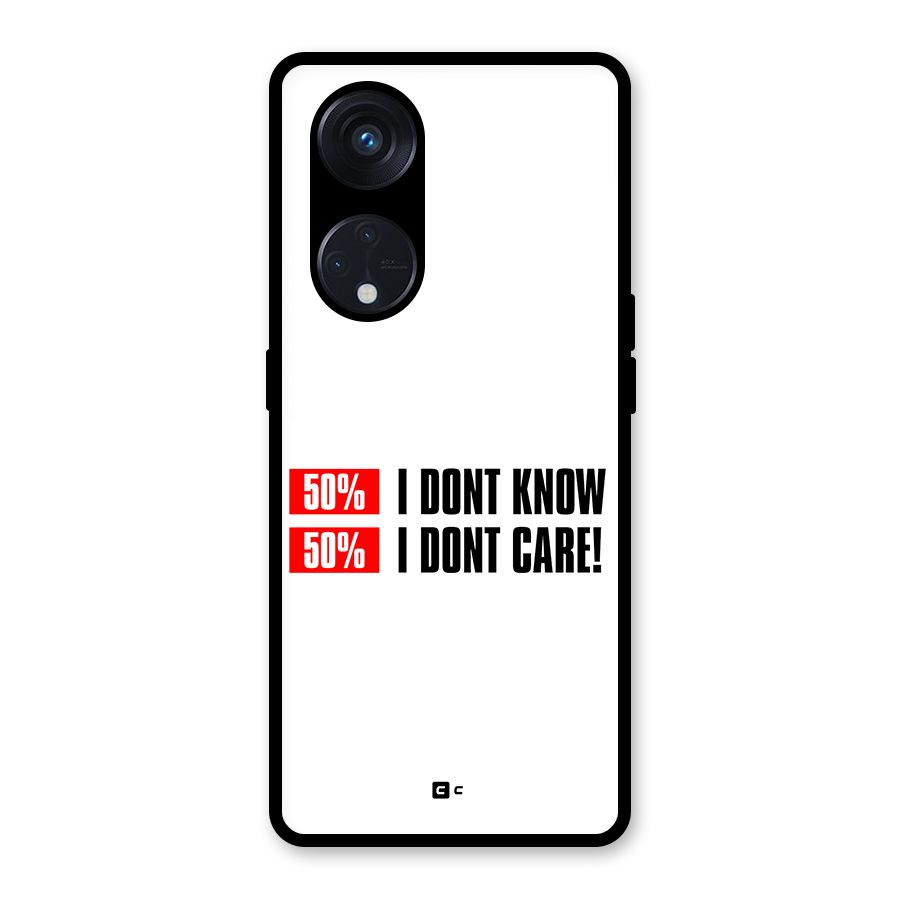 D Dont Know Glass Back Case for Reno8 T 5G