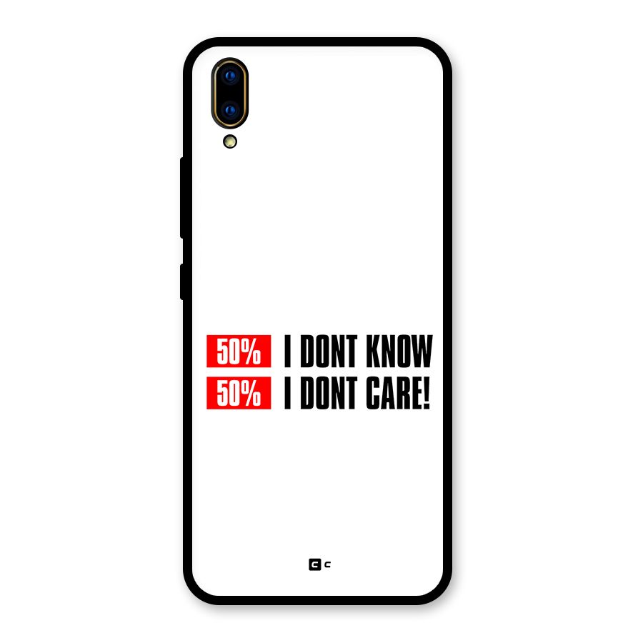 D Dont Know Glass Back Case for Vivo V11 Pro