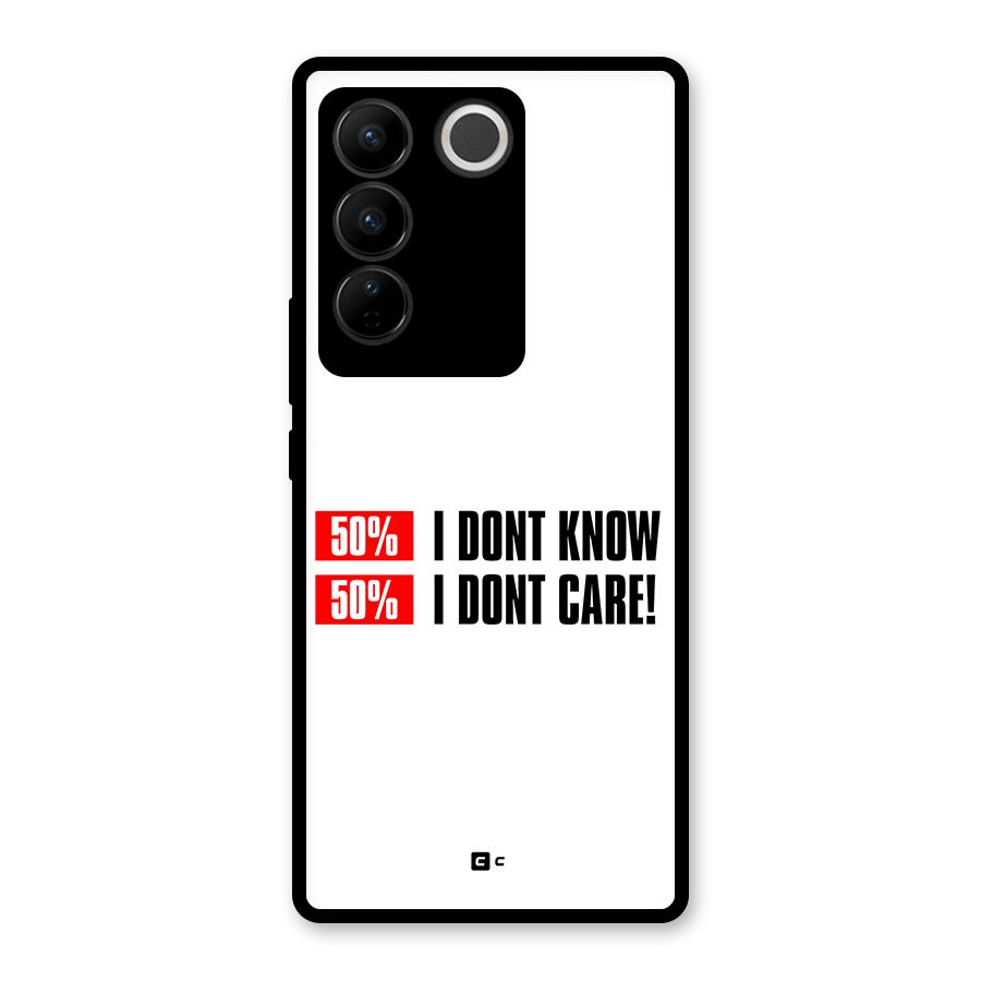 D Dont Know Glass Back Case for Vivo V27