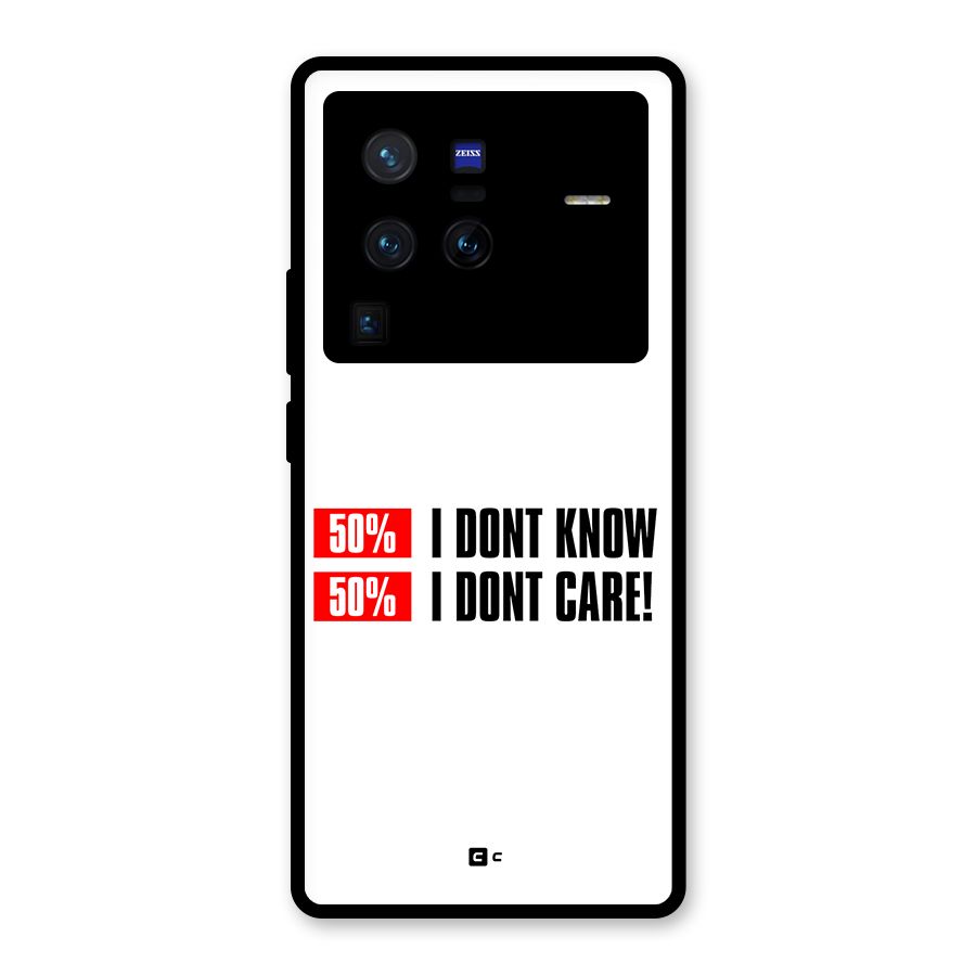 D Dont Know Glass Back Case for Vivo X80 Pro