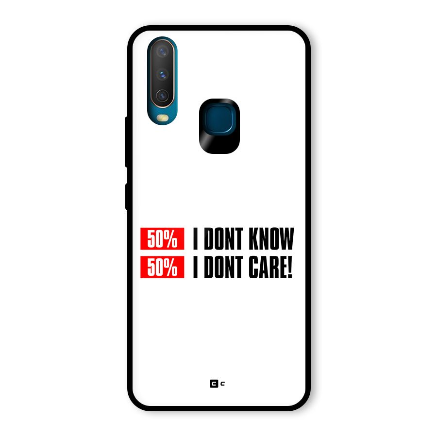 D Dont Know Glass Back Case for Vivo Y15