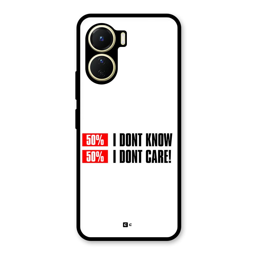 D Dont Know Glass Back Case for Vivo Y16