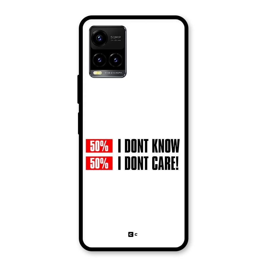 D Dont Know Glass Back Case for Vivo Y21G
