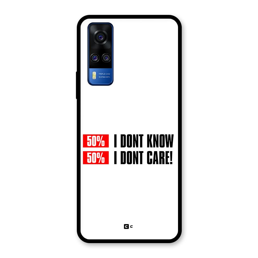 D Dont Know Glass Back Case for Vivo Y31