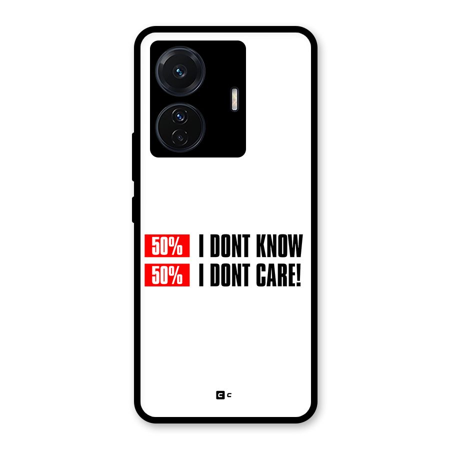 D Dont Know Glass Back Case for Vivo iQOO Z6 Pro