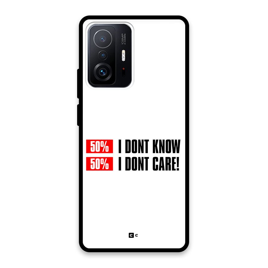 D Dont Know Glass Back Case for Xiaomi 11T Pro