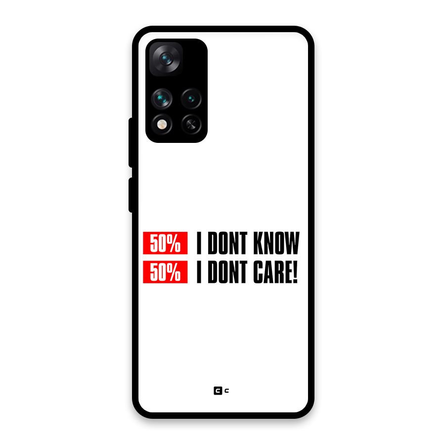 D Dont Know Glass Back Case for Xiaomi 11i HyperCharge 5G