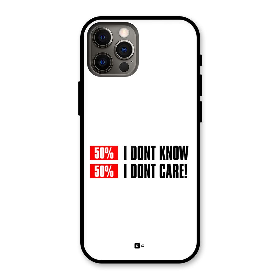 D Dont Know Glass Back Case for iPhone 12 Pro