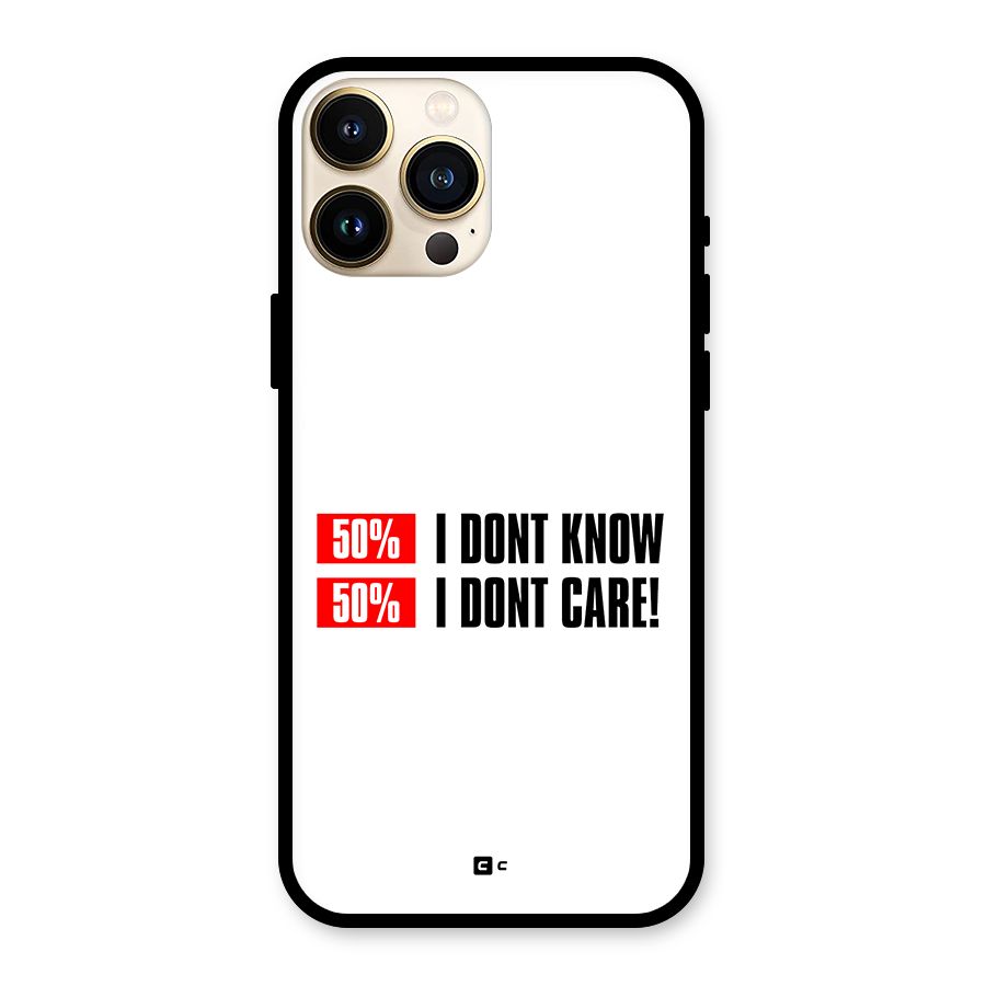 D Dont Know Glass Back Case for iPhone 13 Pro Max