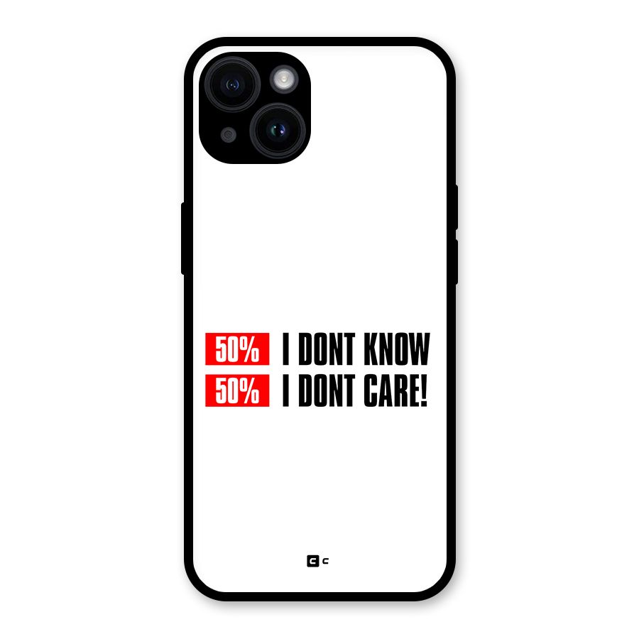 D Dont Know Glass Back Case for iPhone 14