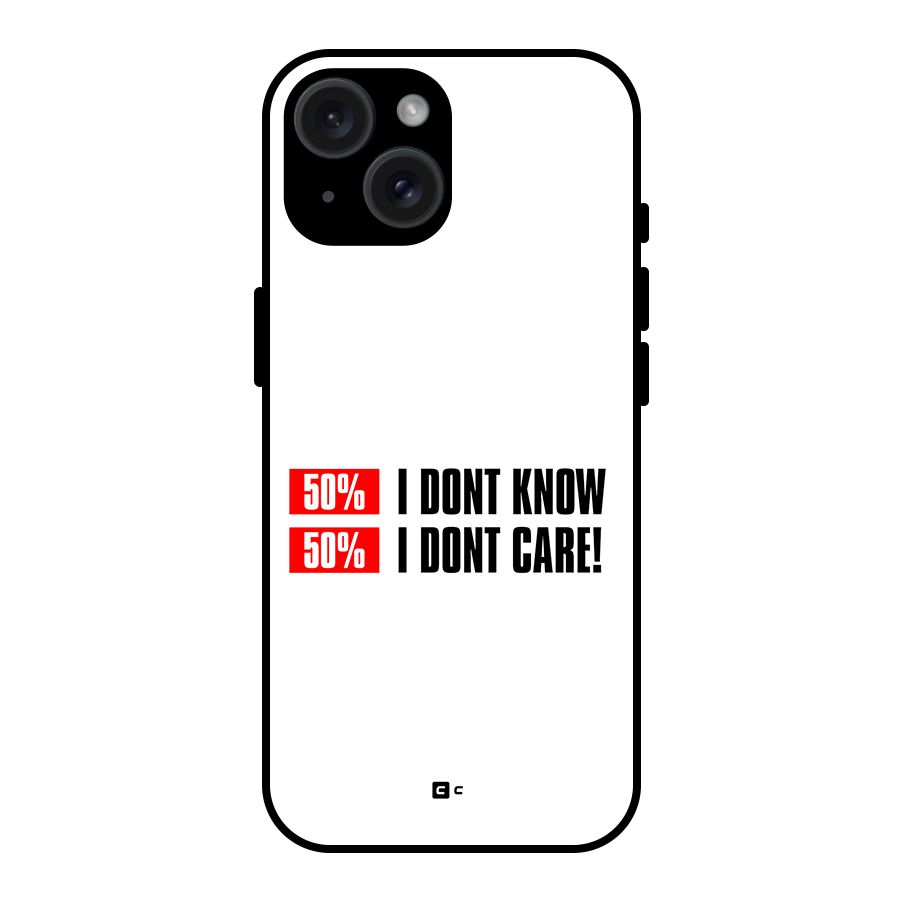 D Dont Know Glass Back Case for iPhone 15