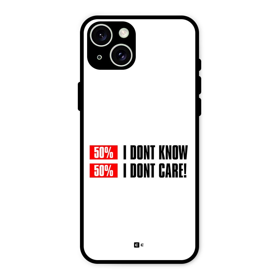D Dont Know Glass Back Case for iPhone 15 Plus