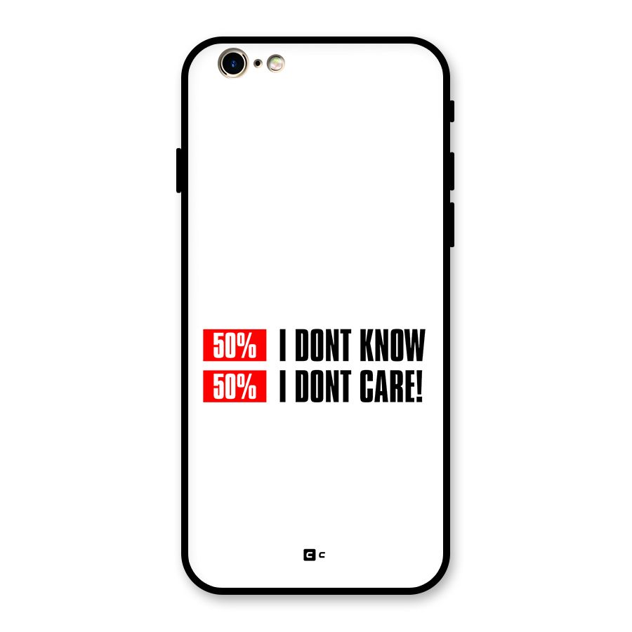 D Dont Know Glass Back Case for iPhone 6 6S