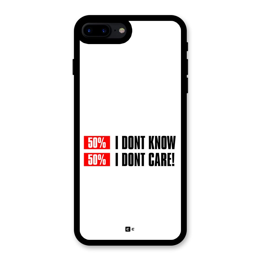 D Dont Know Glass Back Case for iPhone 8 Plus