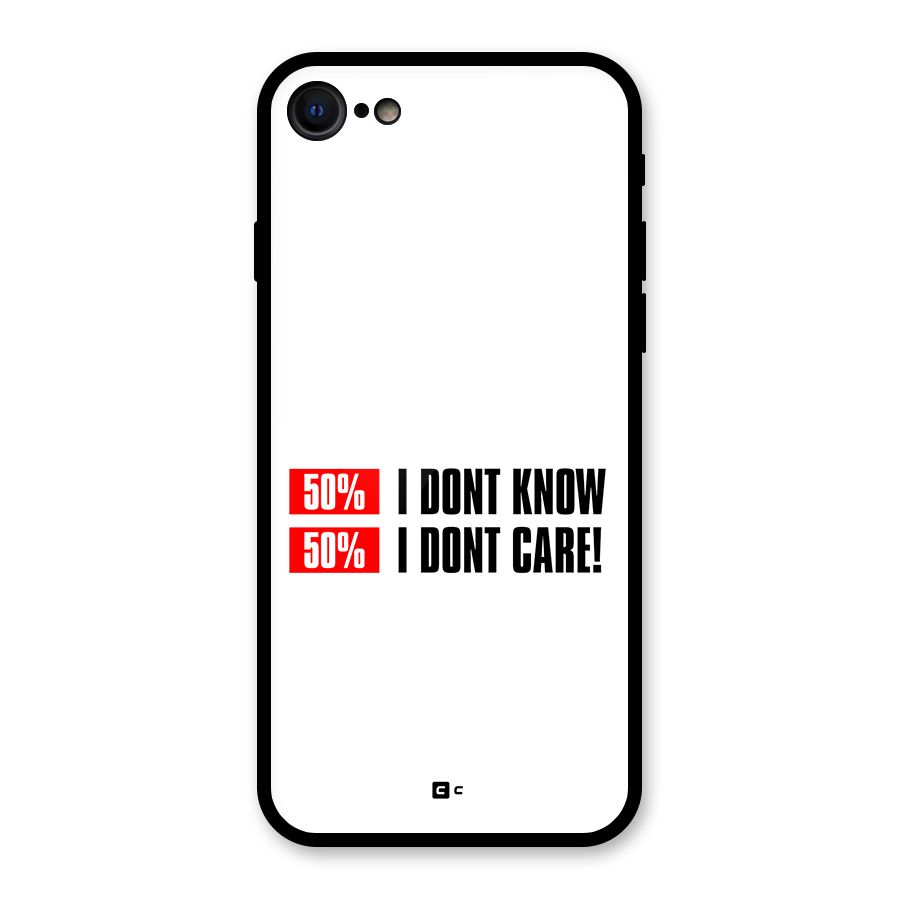 D Dont Know Glass Back Case for iPhone SE 2022