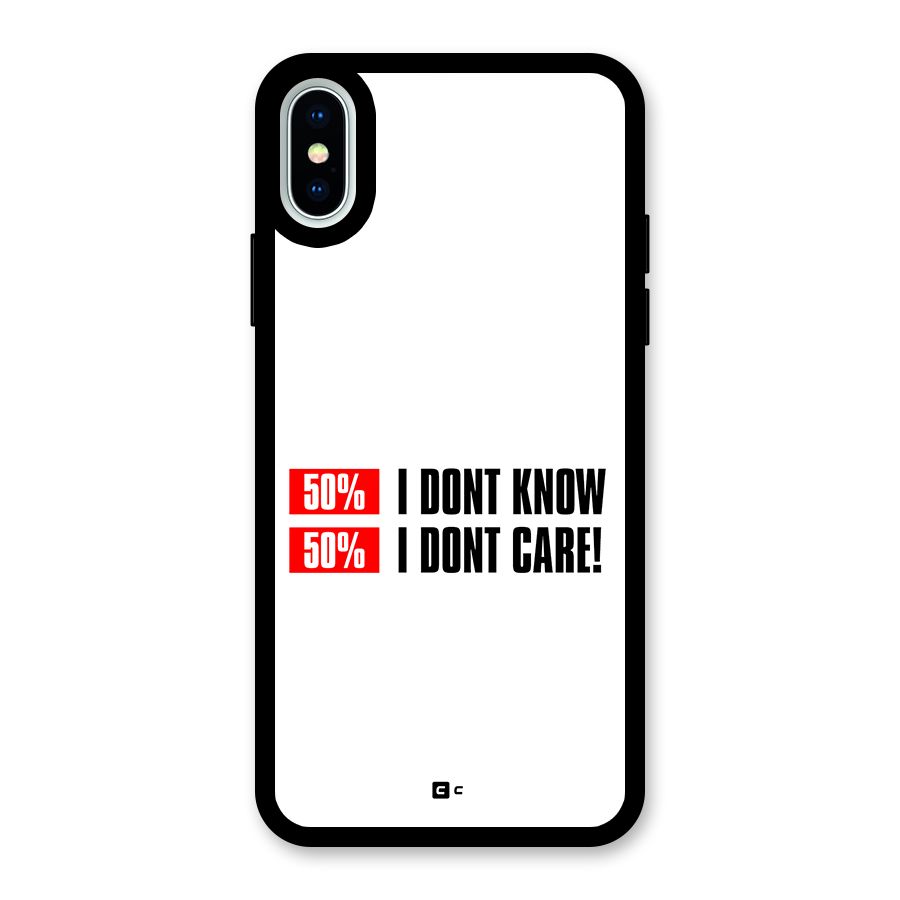 D Dont Know Glass Back Case for iPhone XS