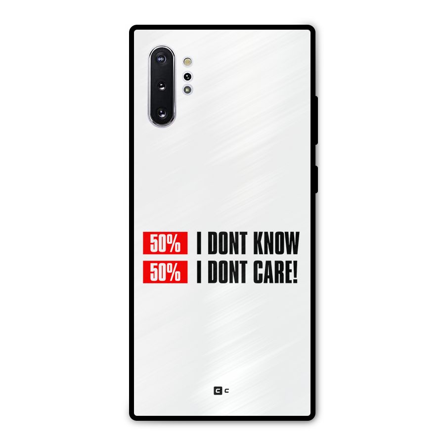 D Dont Know Metal Back Case for Galaxy Note 10 Plus