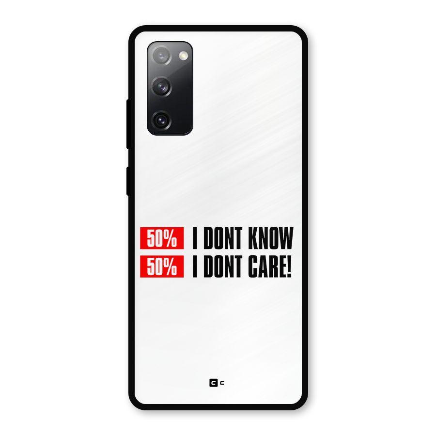 D Dont Know Metal Back Case for Galaxy S20 FE 5G