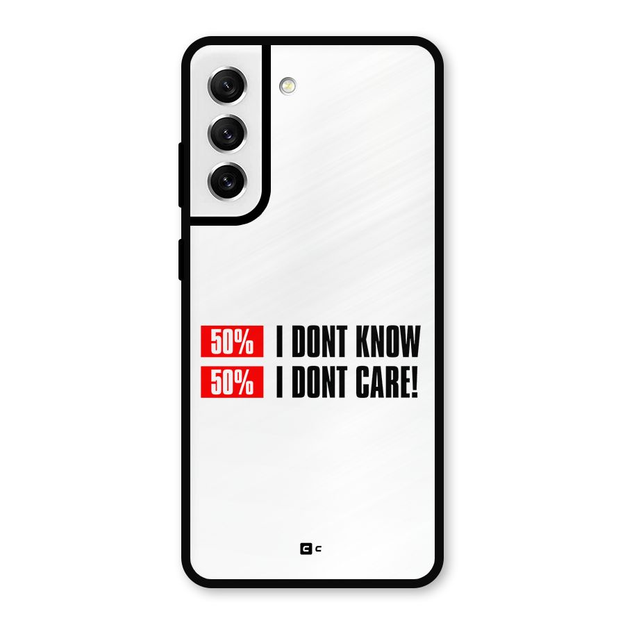 D Dont Know Metal Back Case for Galaxy S21 FE 5G
