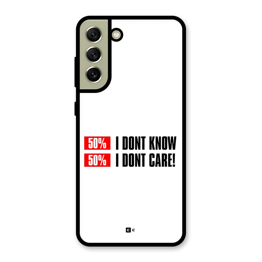 D Dont Know Metal Back Case for Galaxy S21 FE 5G (2023)