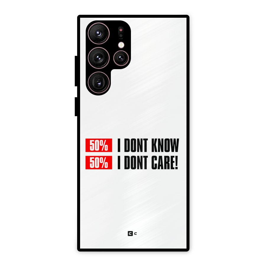D Dont Know Metal Back Case for Galaxy S22 Ultra 5G