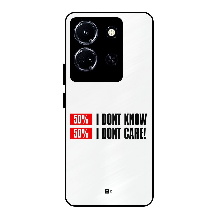 D Dont Know Metal Back Case for Infinix Note 30 5G
