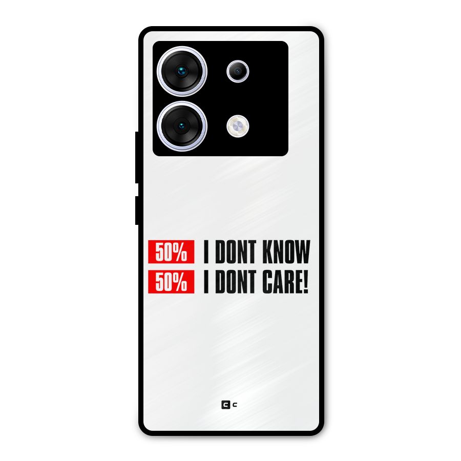 D Dont Know Metal Back Case for Infinix Zero 30 5G