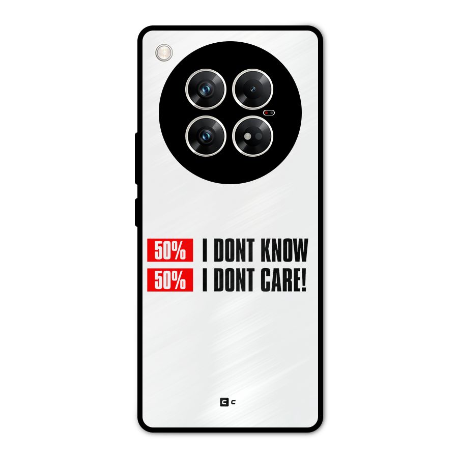 D Dont Know Metal Back Case for Infinix Zero 40 5G