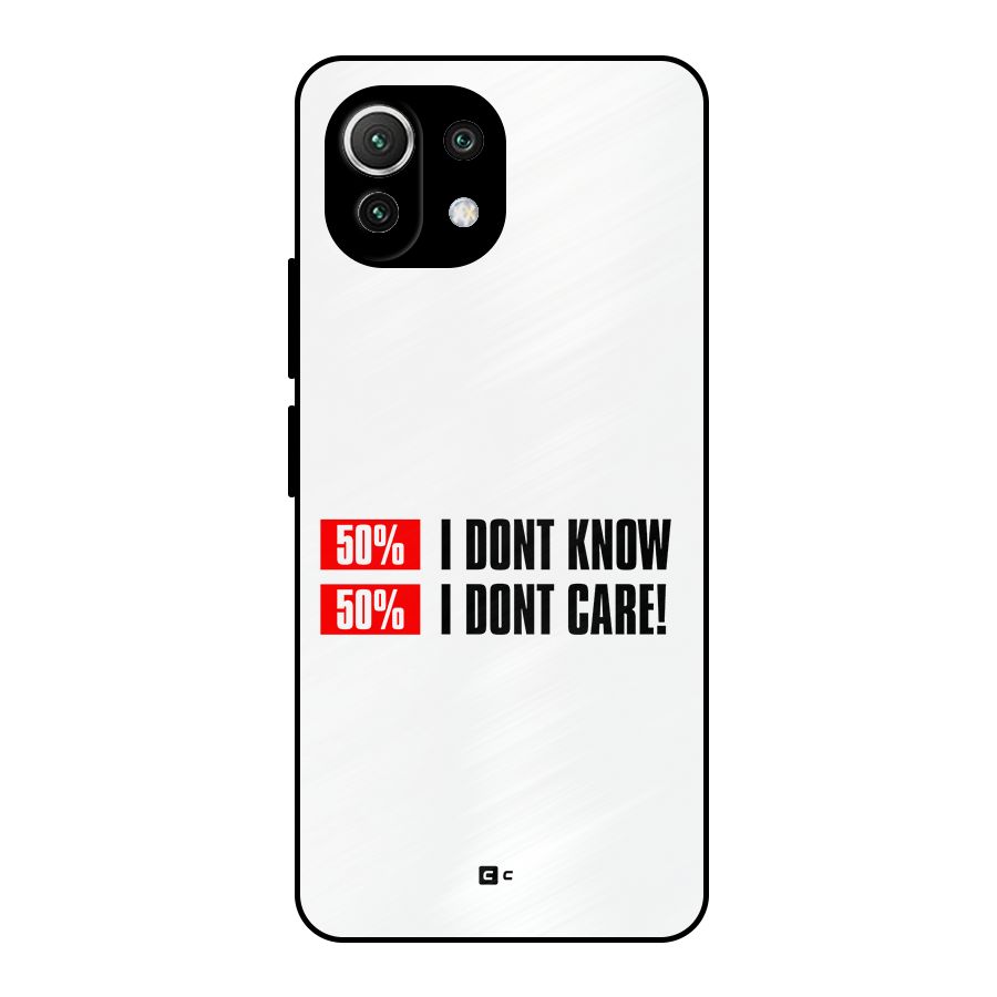 D Dont Know Metal Back Case for Mi 11 Lite NE 5G
