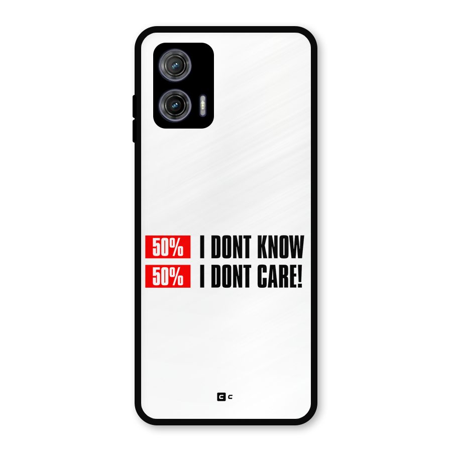 D Dont Know Metal Back Case for Moto G73