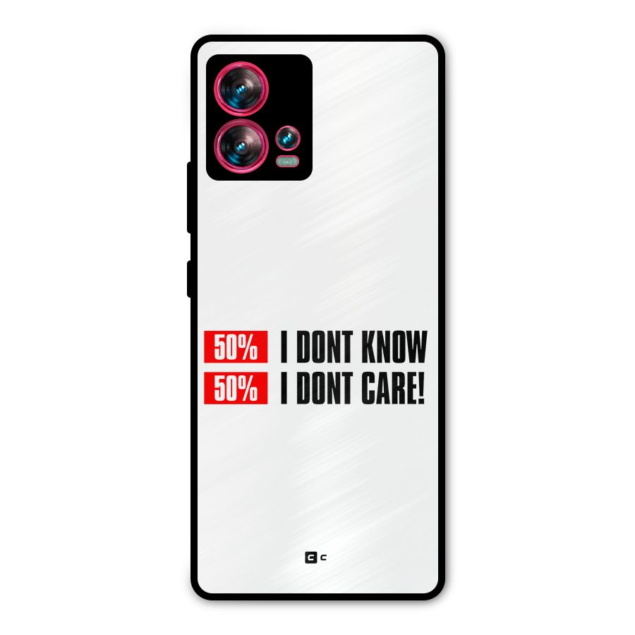 D Dont Know Metal Back Case for Motorola Edge 30 Fusion