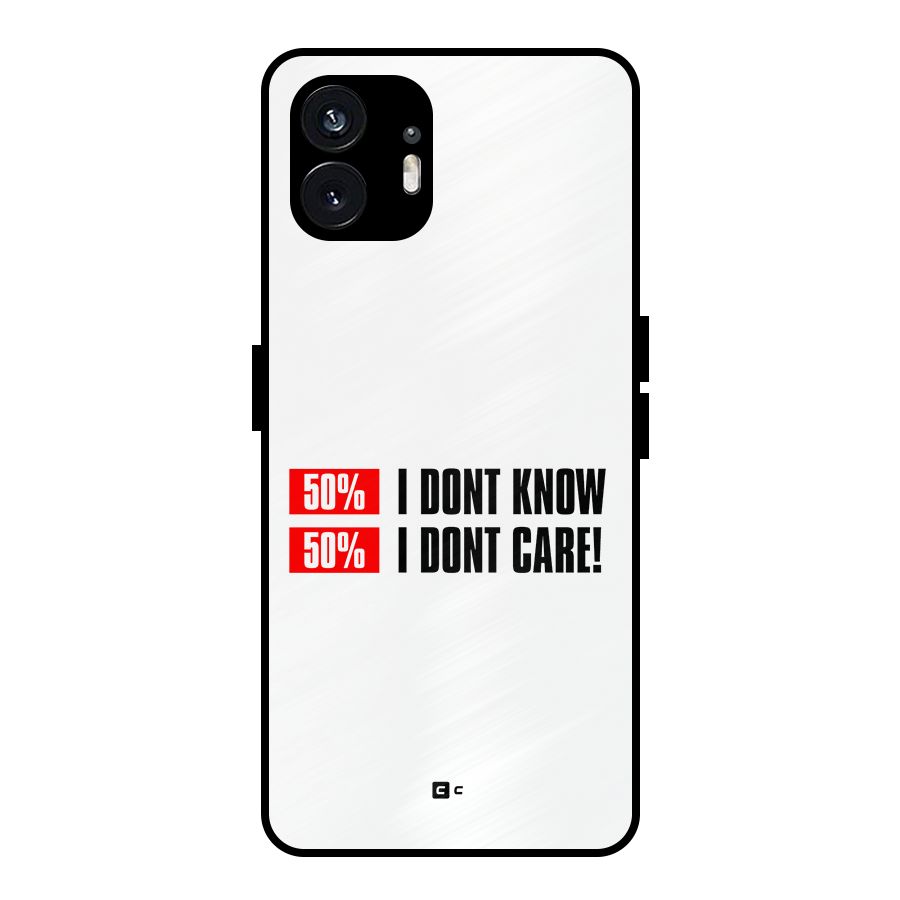 D Dont Know Metal Back Case for Nothing Phone 2