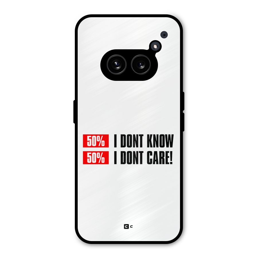 D Dont Know Metal Back Case for Nothing Phone 2a Plus