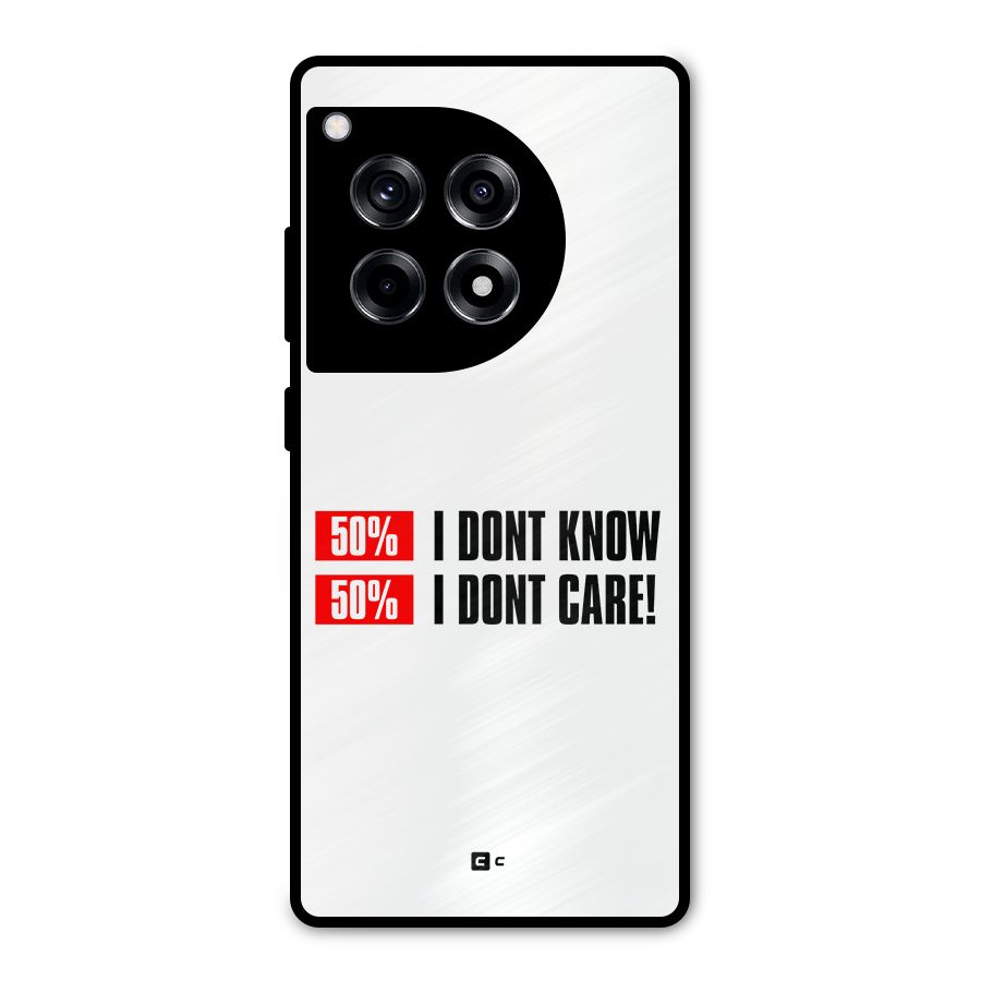 D Dont Know Metal Back Case for OnePlus 12R